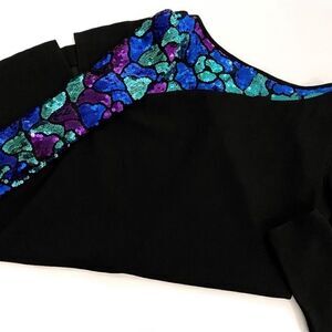 Vintage 1970’s Morton Myles the Warrens Sequin Sleeve Dress